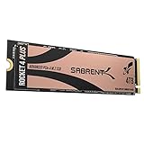 Sabrent M.2 NVMe SSD 4TB Gen 4, Internes Solid State 7100 MB/s Lesen, PCIe 4.0 intern Festplatte F&uuml;r Gamer, kompatibel mit Playtation 5, PS5 Konsole, PCs, NUCs Laptops und desktops (SB-RKT4P-4TB)